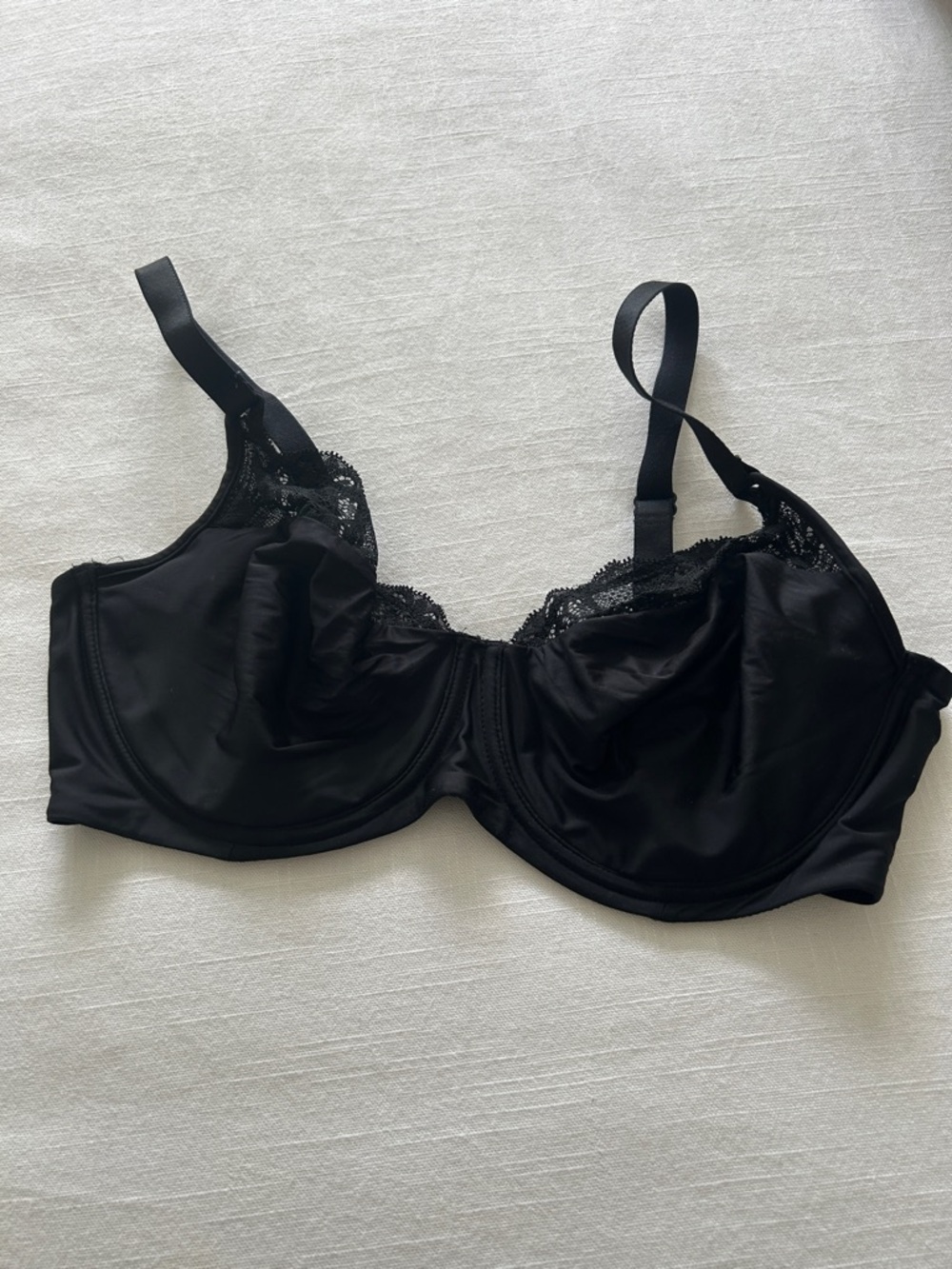 Wacoal Black Lace-Trim Underwire Bra